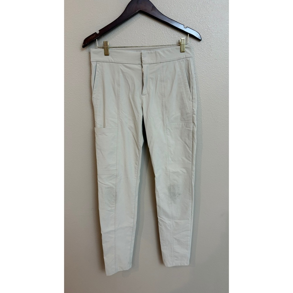 Athleta Wander Stash Skinny Pant 4 Career Professional Beige Pocket Athletic